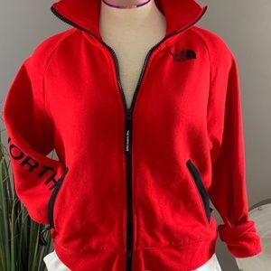 The North Face Red Full Zip Sweatshirt